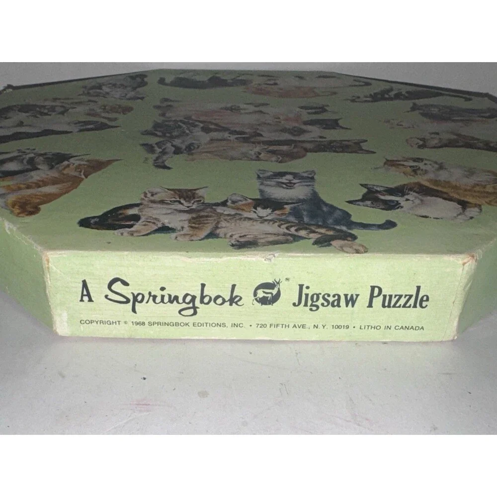 Vintage 1968 Springbok Kittens Okta Puzzle 500 Pc Girard Goodenow